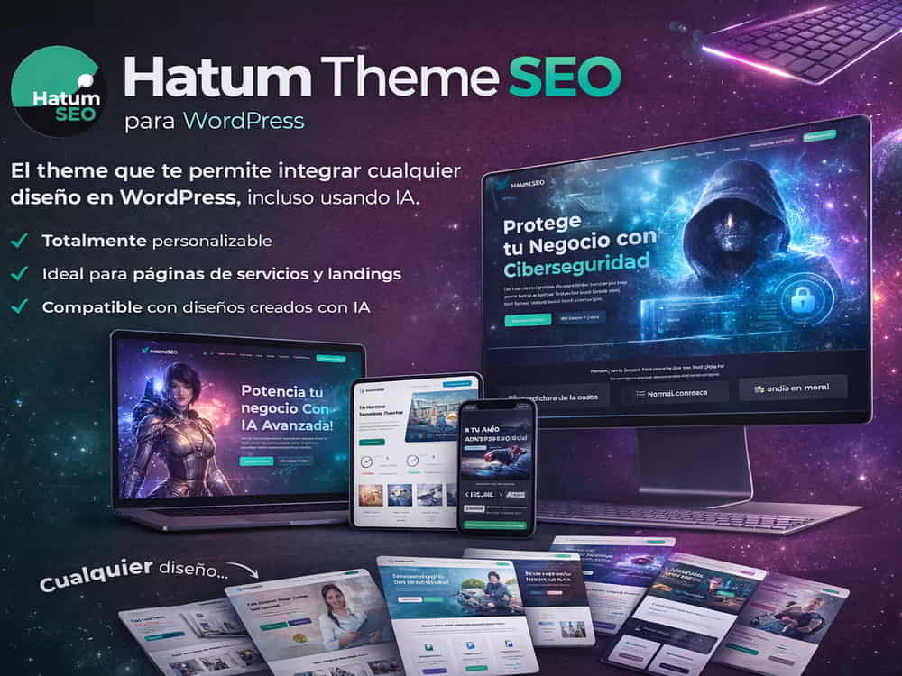 Vista previa de Hatum Theme SEO, theme ligero y optimizado para WordPress