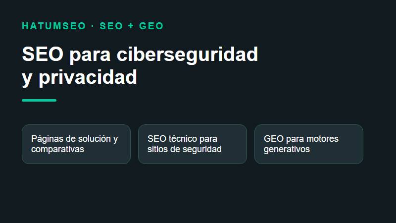 Resumen visual de servicios SEO y GEO del sector